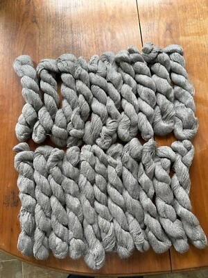 Suri Alpaca Yarn - Gray (brown + white) - Fingering - Image 1 of 3