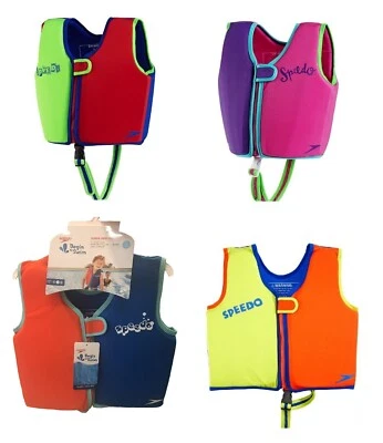 Chaleco de natación clásico SPEEDO vacaciones playa lago UPF 50 piscina flotador traje 7570529 NUEVO Foto 1 de 2