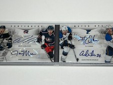 ryan johansen John Moore T.J. Oshie Alex Pietrangelo Booklet Autograph Card