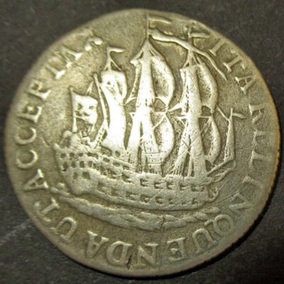 Certificate of Authenticity Silver 1775 Colonial New York Ship Shilling Zeeland - Image 1 of 4