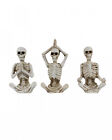 Yoga Skelett Figuren 3er Set 8cm als Gothic Geschenkartikel