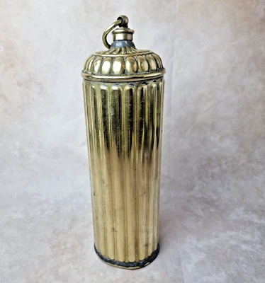 Bouillotte de Lit Ancienne en Laiton - Style Vintage Rustique - Photo 1/4