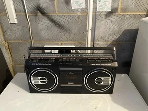 Philips D8154 Stereo Radio Cassette Recorder Ghettoblaster Boombox Read Des - Picture 1 of 9