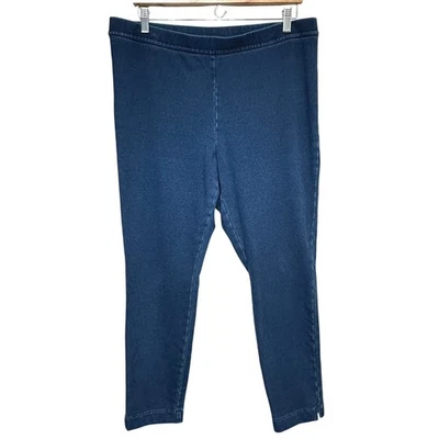 Leggings de jean Pure Jill índigo para mujer L tiro alto elásticos cómodos algodón viaje Foto 1 de 4