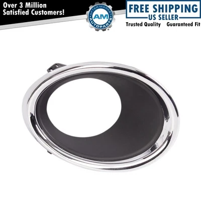 Ободок передних правых противотуманных фар хромированный и черный подходит для Nissan Rogue Sport 2017-2019 годов выпуска - Изображение 1 из 3