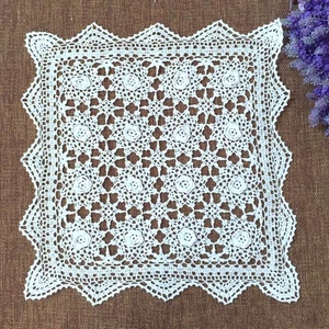 50CM Rectangle Handmade Crochet Tablecloth Cotton Table Cover Doily Home Decor - Picture 1 of 16