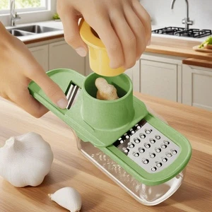 Mini Tritatutto Aglio 3in1 Affettatrice Cucina con Lama Conservazione e Protezione Sicurezza - Foto 1 di 15