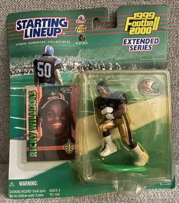 Figura Ricky Williams New Orleans Saints serie extendida 1999 alineación inicial Foto 1 de 4