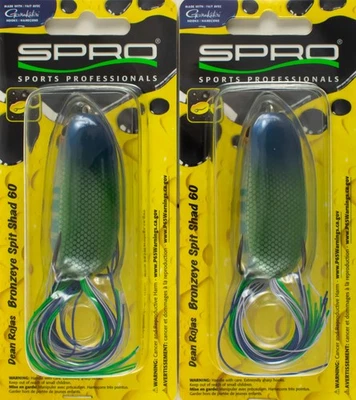 (LOTE DE 2) SPRO BRONZEYE SHAD 60 1/2 OZ SBESS60NRED #40 MISTY SHAD CN3107 Foto 1 de 3