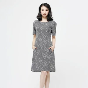 Summer Women's European And American Fashion O-neck Dress Short Sleeve4419 - Picture 1 of 2