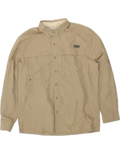 EDDIE BAUER Mens Shirt XL Beige Polyester CC78 - Picture 1 of 3