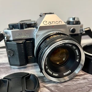 Canon AE-1 Program SLR Film Camera w/ Canon Lens FD 50mm F1.8! From Japan - Picture 1 of 24
