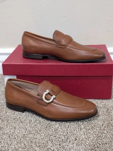 Größe 7 EEE Herren Salvatore Ferragamo Tweed Hellbraun Slipper Halbschuhe 0717758 - Bild 1 von 9