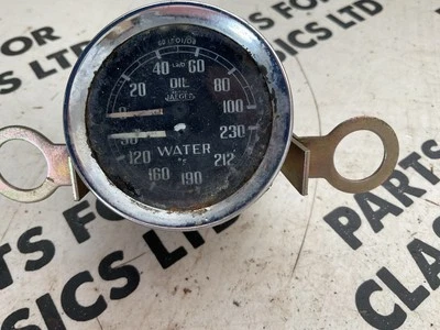 Riley 4/72 MGA MGB Jaeger Dual Oil & Water Gauge - Image 1 of 4