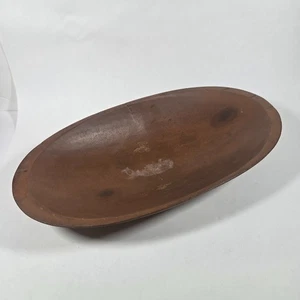 Vintage Oval Wooden Maple Dough Bowl Primitive | Rustic | Farmhouse 18" x 9.5" - Picture 1 of 13