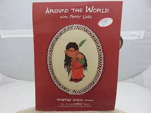 Marty Links AROUND THE WORLD Kidlinks No. 16 Cross Stitch Pattern w/Extras NEW - Picture 1 of 7