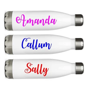 Calcomanías personalizadas con nombre botellas de agua, maestros, bodas, escuelas, - Imagen 1 de 6