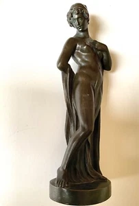 Alfredo NERI (1862-1928) Art Nouveau, statue en bronze curiosa nu - Bild 1 von 17