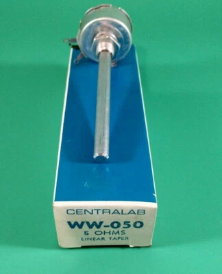 CENTRALAB WW-050 5OHM 5W LINEAR TAPER POTENTIOMETER   - Image 1 of 4