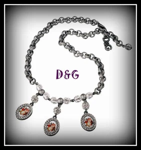 ₪₪₪ DOLCE & GABBANA GLAMUROSA Romántica °COLIÈR/CADENA DE ACERO INOXIDABLE ° - Imagen 1 de 1