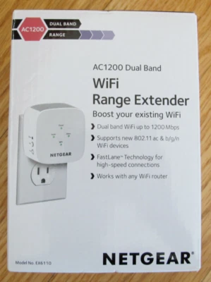 NETGEAR EX6110-100NAS AC1200 WiFi Range Extender - Image 1 of 4