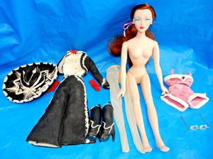 VTG. GENE DOLL w/ 2 OUTFITS: SIMPLY GENE PINK SHORTS TOP & BOLERO w/ BOOTS HAT - Picture 1 of 16