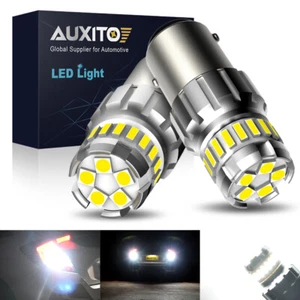 AUXITO 1157 2057 LED señal de giro freno luz de estacionamiento inverso bombilla blanca CANBUS - Imagen 1 de 12