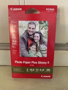 Canon: Photo Paper Plus Glossy II 4"x6" 100 Sheet Pk PP201 2311B023 (New in box) - Picture 1 of 2