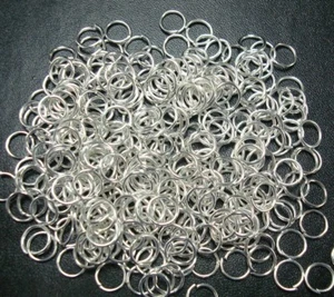 6mm SILVER plated medium gauge open round wire jump rings 300pcs FPJ025C - Picture 1 of 3