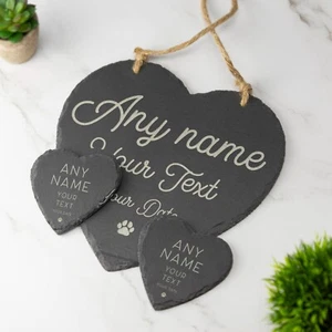Personalised Pet Memorial Plaque Grave Slate Marker Custom Headstone Funeral - Picture 1 of 8