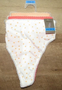Secret Treasures Cotton Blend Thong Panties Polka Dot & Solids 3 Pair Size 10 - Picture 1 of 6