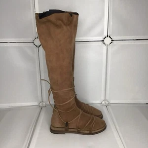 Bottega Veneta 2000S Brown Suede Lace-Up Long Knee High Boots Women’s 37 (6.5-7) - Picture 1 of 18