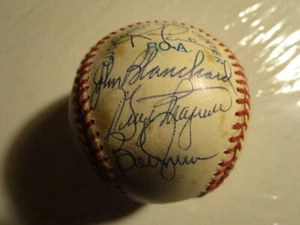 NY YANKEES SIGNED AUTOGRAPHED BASEBALL RON GUIDRY TOMMY JOHN BOBBY MURCER - Picture 1 of 7
