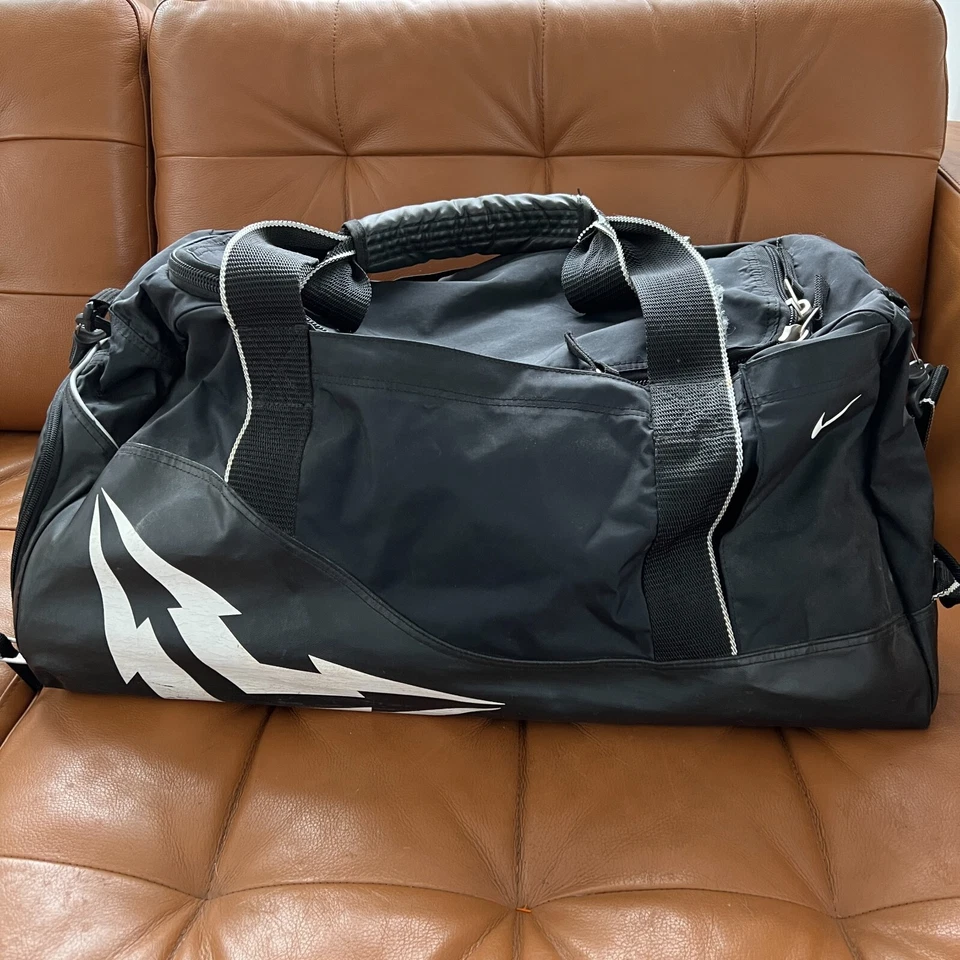 Nike Kobe Bryant Duffle Bag Black White Basketball Gym Adjustable Strap - Image 1 of 4