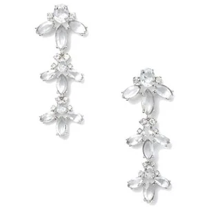 Kate Spade New York Women's Ice Queen Chandelier Earrings in Silver/Crystal - Picture 1 of 3