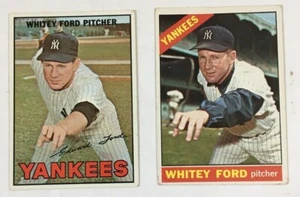 1966 1967 Topps Whitey Ford Baseball Card New York Yankees EX - Picture 1 of 5