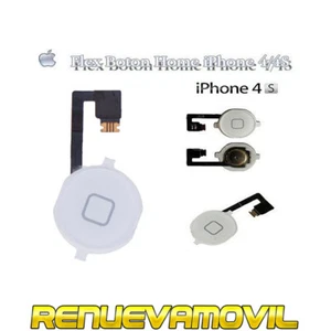 Boton Home Cable Flex Para iPhone 4S Blanco Cambiar Botón Menu Inicio - Imagen 1 de 6