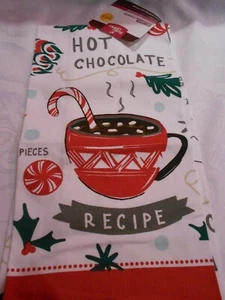 BETTER HOMES -MULTICOLOR 16X28'' COTTON OVERSIZED HOT COCOA KITCHEN TOWELS - Picture 1 of 2