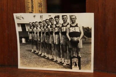 1936 Photo Men's Basketball Champions USA Guam  - Image 1 of 3
