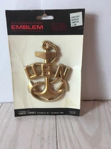Vintage USN Self Adhering Plated Emblem - Picture 1 of 6