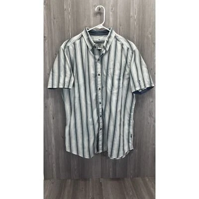 Camisa Kuhl Talla L Para Hombre Azul Rayas Manga Corta Abotonada Exterior Ligera Foto 1 de 4