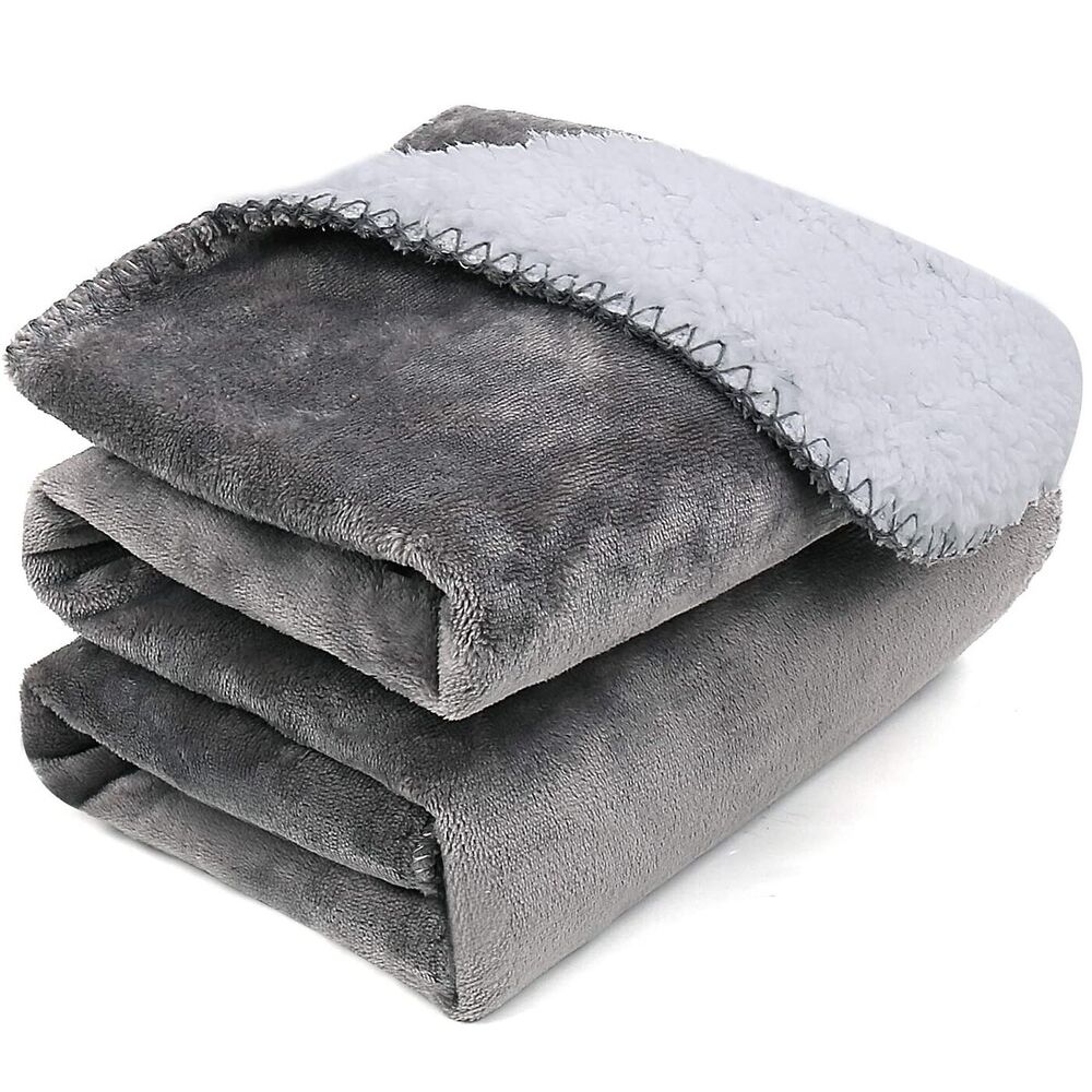 WATERPROOF Dog Blanket for Bed Couch Furniture Puppy Large Dog Cat Sherpa Fleece