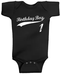 Threadrock Baby Birthday Boy 1 year old Infant Bodysuit happy 1st one - Picture 1 of 11