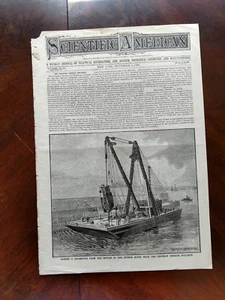 SCIENTIFIC AMERICAN Nov 8 1890 Raising a Locomotive from the HUDSON RIVER - Foto 1 di 2