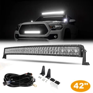 AUXBEAM 42" Curved LED Light Bar Driving Lamps For Toyota 4Runner/Tacoma 96-02 - Picture 1 of 12