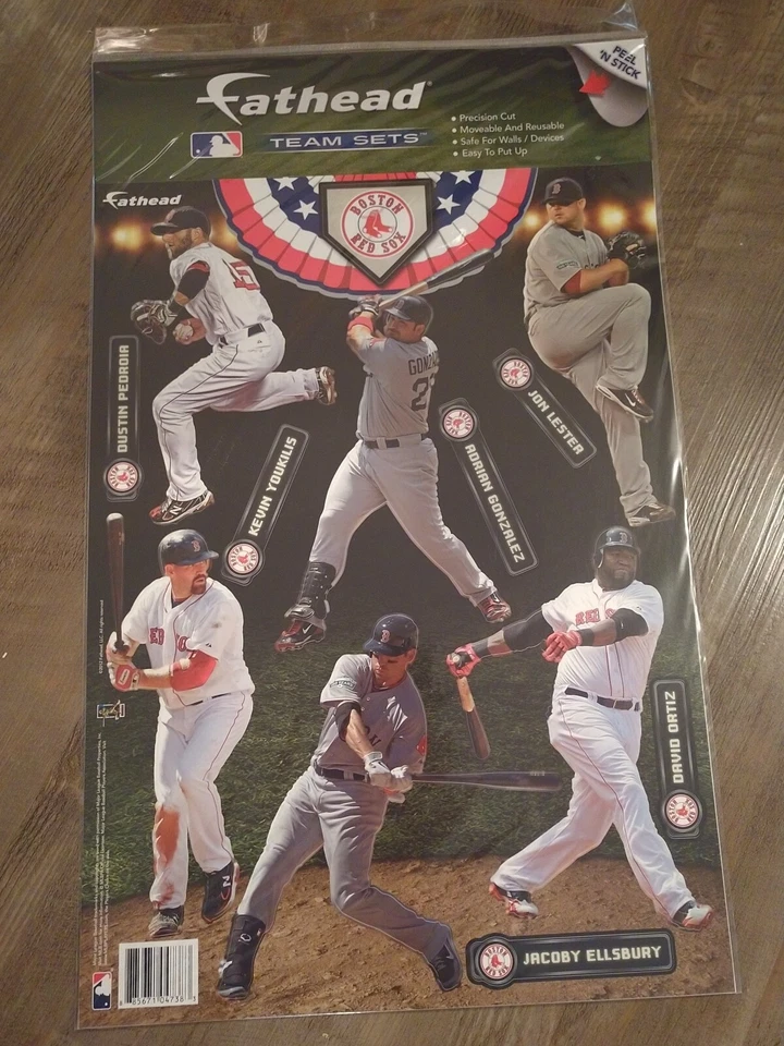 ¡NUEVO! MLB BOSTON RED SOX 6 JUGADORES FATHEAD COMPAÑEROS DE EQUIPO CALCOMANÍAS DE PARED! Foto 1 de 1