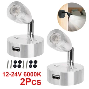 Luz de lectura interior LED de 12 V 2 piezas para cámper furgoneta caravana barco autocaravana - Imagen 1 de 14