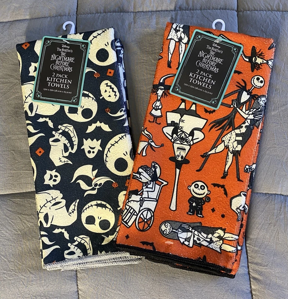 Disney The Nightmare Before Christmas 2 Pack Kitchen Towels 15x25 2 Sets