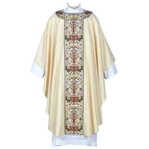 Chasuble Vestment, Coronation Collection Tapestry Round Neck Chasuble and Stole - Picture 1 of 3