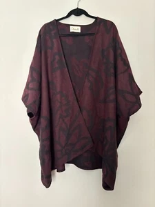 Maglione kimono Cleobella Sevigny scialle con cappuccio taglia unica NAPPE MANCANTI bohemien - Foto 1 di 6